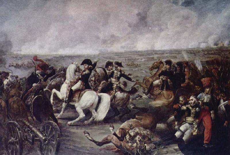 unknow artist Napoleon in battle wide Wagram